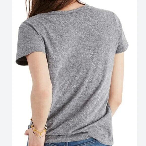 NWT Madewell Ex-Boyfriend T-shirt Heather Gray Oversized Women's SZ XL - Picture 2 of 7